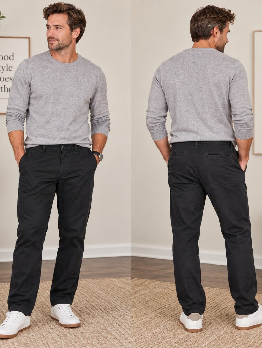 GAP Men’s 32x30 Black Pants Contemporary Casual Minimalist Smart Casual
